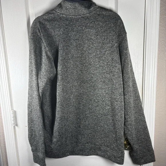 Eddie Bauer Men's XL Gray High‑Neck Button Pullover – Medium Weight, Classic Out - Picture 3 of 12